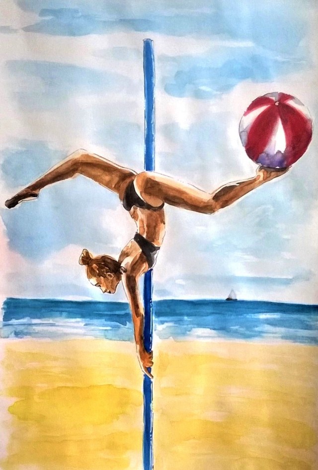 180715 on the beach edited -melanie Franz _ worldwatercolormonth