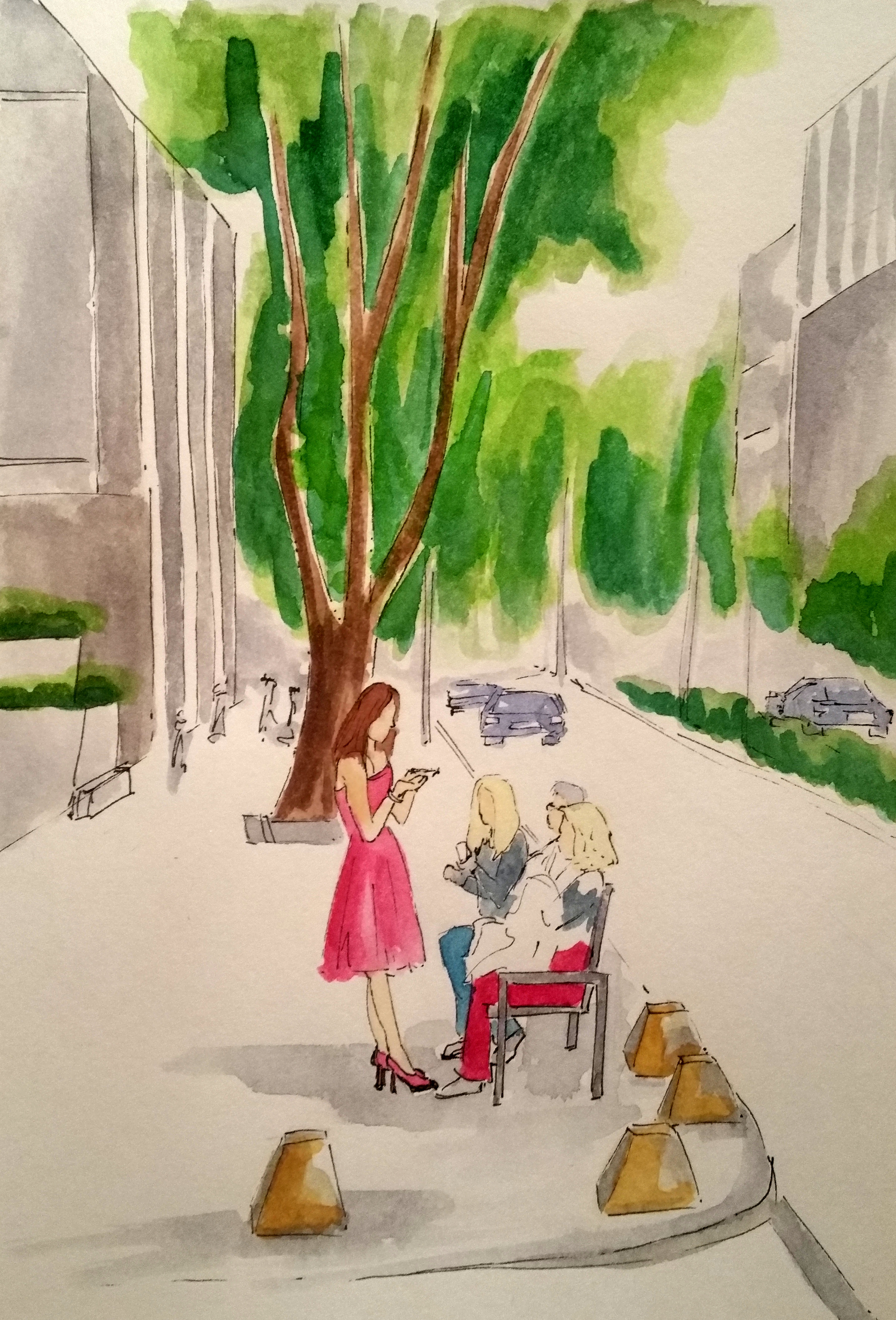 190130 Pink dress girl Polanco_unfinished_Melanie Franz