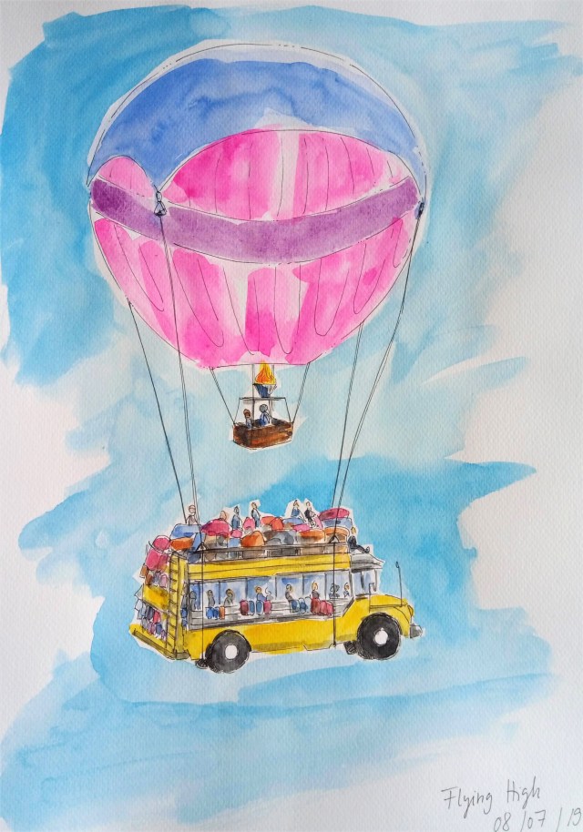 190708 Flying High_WorldWatercolorMonth_Melanie Franz