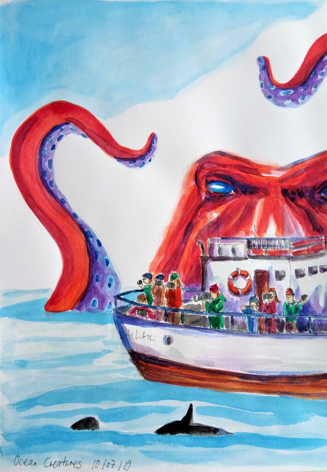 190710 Ocean Creatures_WorldWatercolorMonth_Melanie Franz