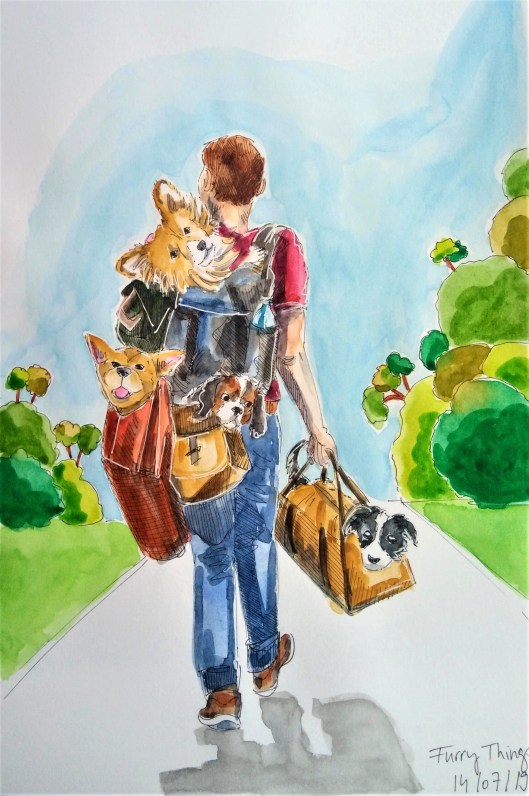 190714 Furry Things_WorldWatercolorMonth_Melanie Franz