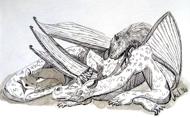 201021-inktober_sleep_dragon_Melanie Franz