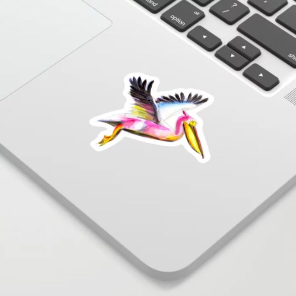society 6 pelican sticker Melanie Franz