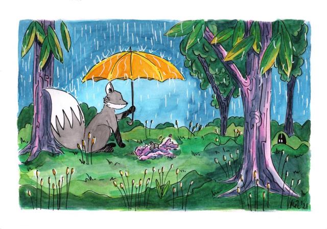 Fox and Mouse Umbrella Forest_Melanie Franz