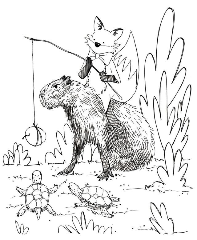 Capybara colouring book Melanie Franz