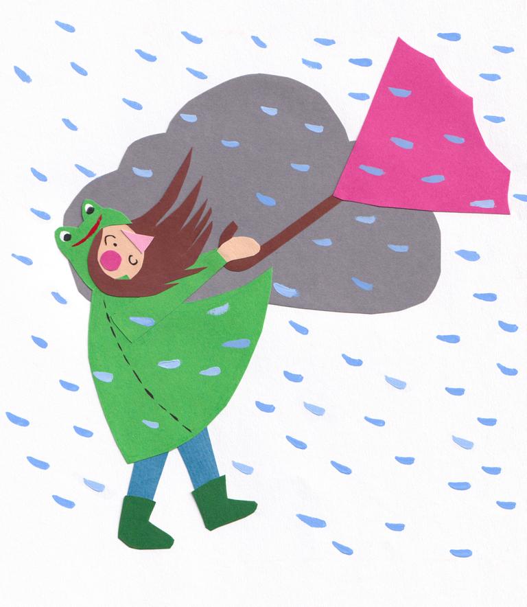 2302 Rain storm paper cut illustration _Melanie Franz