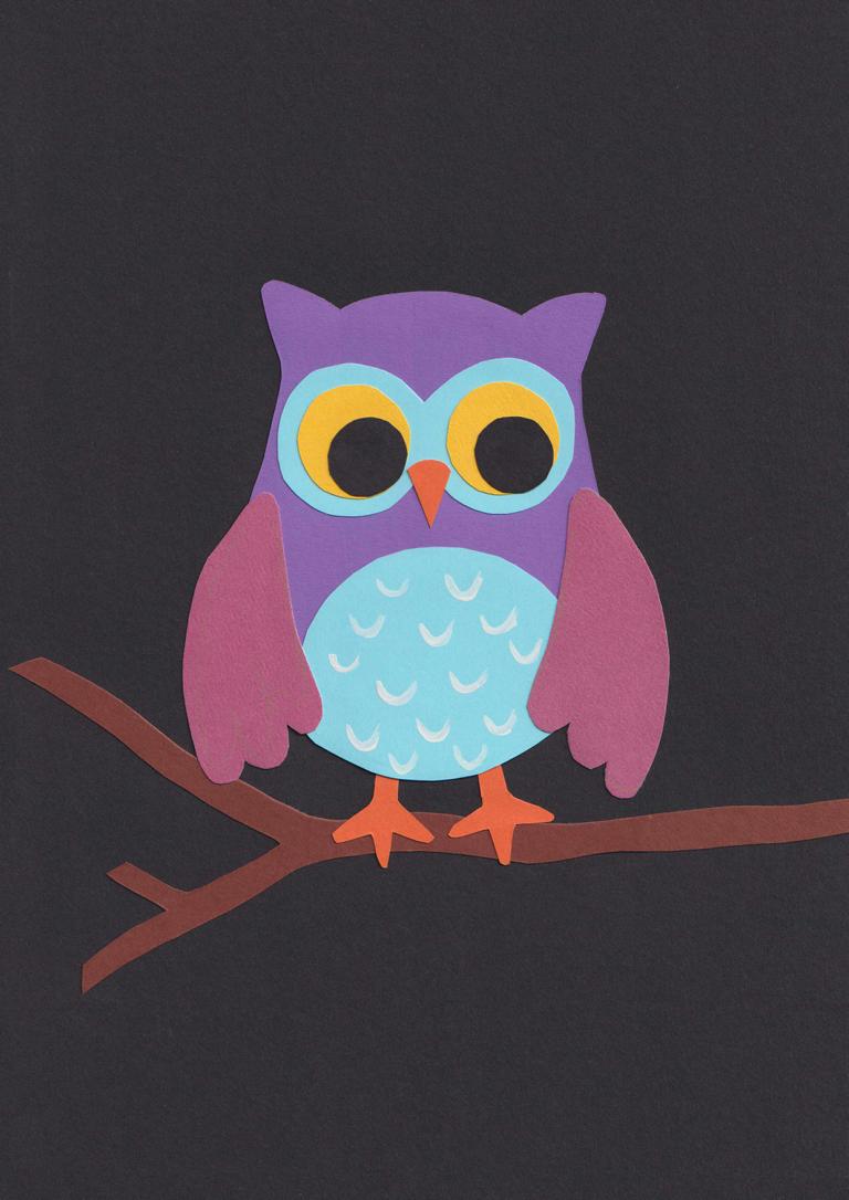 2302 owl paper-cut _ Melanie Franz