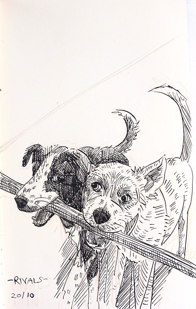 Dog Rivals Inktober 2025 Melanie Franz