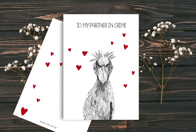 Shoebill greeting card Melanie Franz