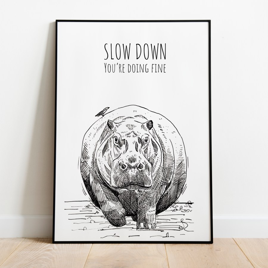 ETSY Hippo poster Melanie Franz