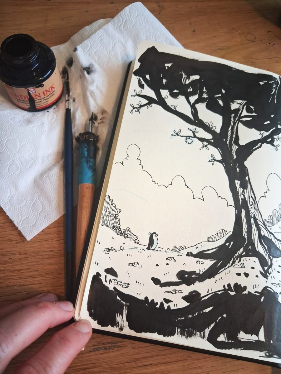 Day 01 Apple Inktober 2026 _Melanie Franz